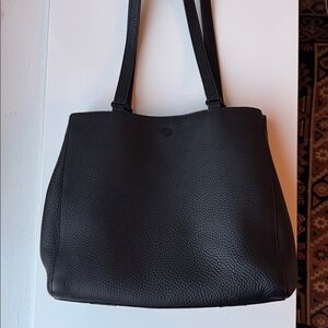 Dagne Dover Allyn Tote Medium Black Onyx Leather